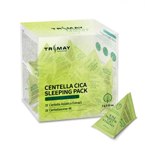 МІНІФОРМАТ Заспокійлива нічна маска на основі центели для чутливої шкіри обличчя Trimay Centella Cica Sleeping Pack 3g