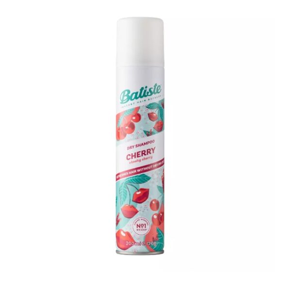 Сухий шампунь з вишневим ароматом та натуральним рисовим крохмалем Batiste Dry shampoo Cherry 200ml