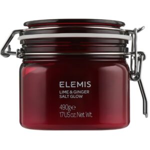 Натуральний сольовий скраб для тіла з лаймом та комплексом олій: ши, жожоба, камелія ELEMIS Lime and Ginger Salt Glow 490g