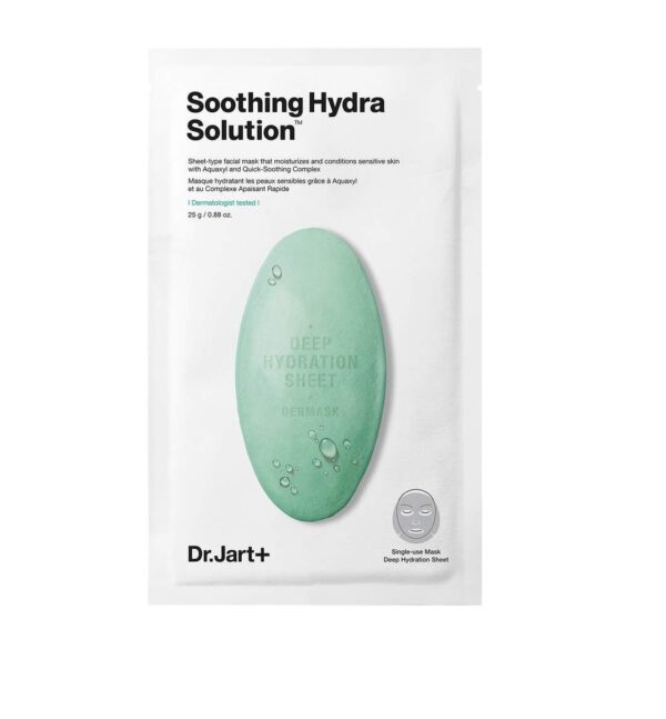 Тканинна зволожувальна і заспокійлива маска   Dr Jart + Dermask Soothing Hydra Solution 25 g