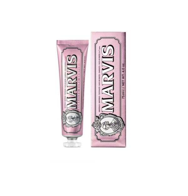 Професійна зубна паста для чутливих ясен з м'ятою, гіалуроновою кислотою та пребіотиками Marvis Sensitive Gums Gentle Mint 75ml