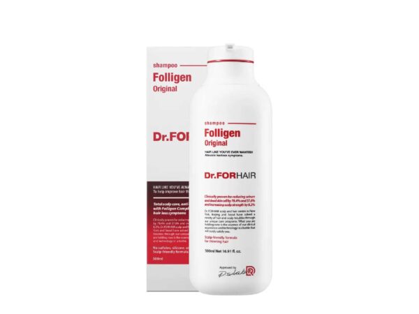 Професійний шампунь для боротьби з випадінням, стимулювання волосяних цибулин, відновлення струк-ри Dr FORHAIR Folligen Original Shampoo, 500ml