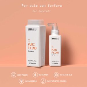 Заспокійливий шампунь проти лупи на основі екст Chinotto, олії чайного дерева та клімбазолу Framesi Morphosis Purifying Shampoo 250ml