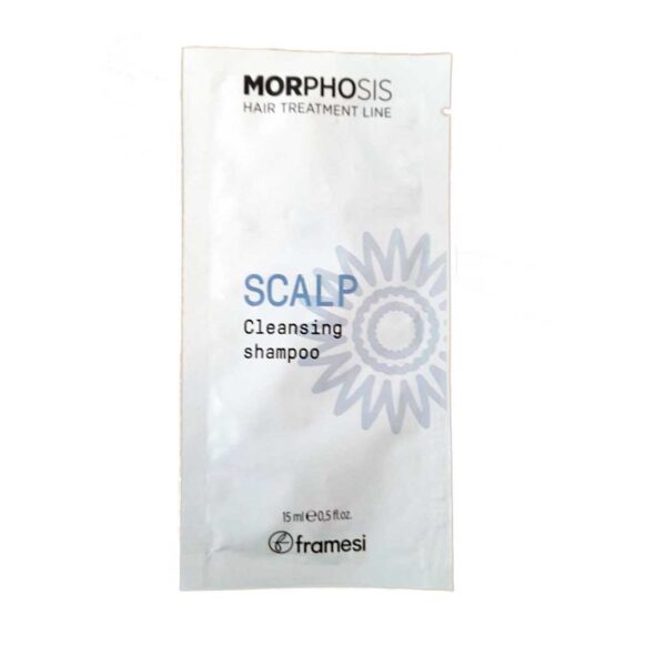 МІНІФОРМАТ глибоко очищаючий шампунь зі збалансованим pH, ферментoваним екстрактом арніки та віт В12 Framesi Morphosis Cleansing Shampoo 15ml