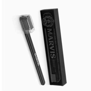 Професійна зубна щітка середньої жорсткості з нейлоновими щетинками Marvis Black Medium Toothbrush