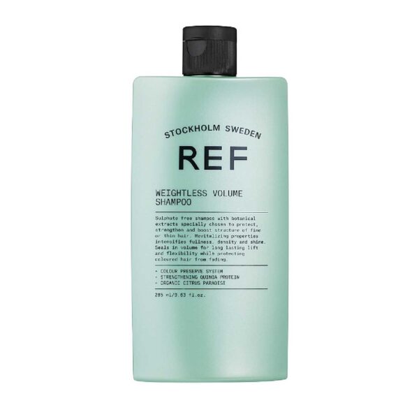 Професійний  веганський шампунь для обєму та зміцнення структури тонкого, ослабленогоо волосся REF Weightless Volume Shampoo 285ml  (Швеція)