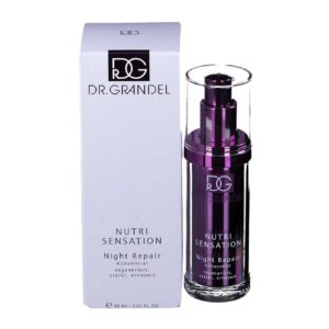 Концентрат з регенеруючим активним інгредієнтом, олією малинових кісточок, пептидним комплексом, амінокислотами Dr Grandel Nutri Sensation Night Repair 30ml