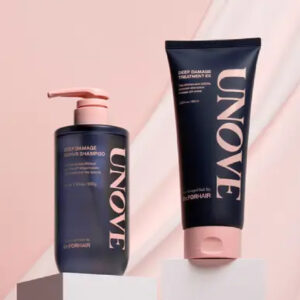 Відновлювальний шампунь для пошкодженого волосся з гідролізованим молочним білком, колагеном, кератином та амінокислотами шовку Unove Deep Damage Repair Shampoo 500ml