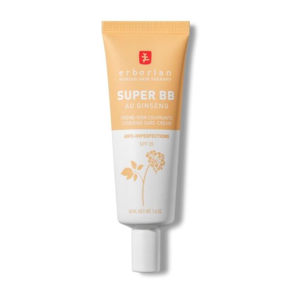 BB Крем-коректор для проблемної та схильної до недосконалостей шкіри з ніацинамідом та рослинними екстрактами Erborian Super ВВ Cream NUDE 20SPF 40 ml