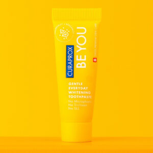 Професійна відбілююча зубна паста зі смаком грейпфруту і бергамоту, фтором та комплексом натуральних ферментів Curaprox Be You Grapefruit 10ml