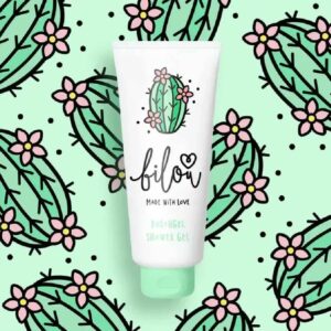 Гель для душу з ароматом солодких квітів кактуса та оліями солодкого мигдалю, авокадо та пантенолом Bilou Bloomy Cactus Shower Gel 200ml