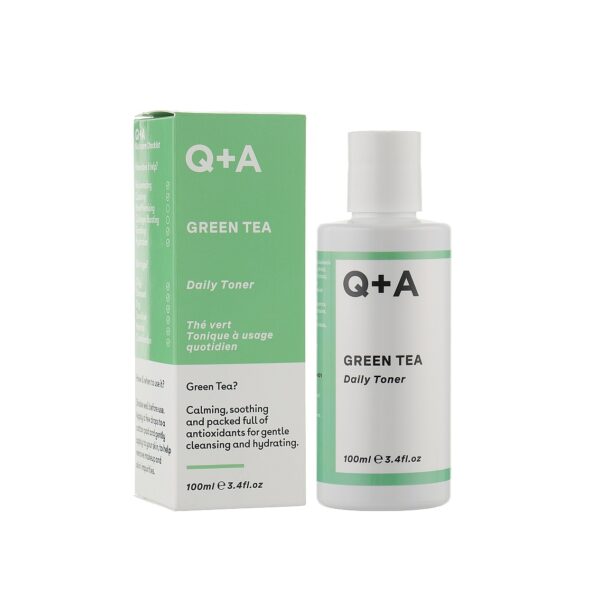 Заспокійливий тонер для обличчя з зеленим чаєм та алое вера Q+A Green Tea Daily Toner 100 ml