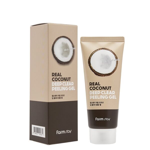 Пілінг-гель зволожуючий з кокосовою олією Farmstay Real Coconut Deep Clear Peeling Gel 100ml