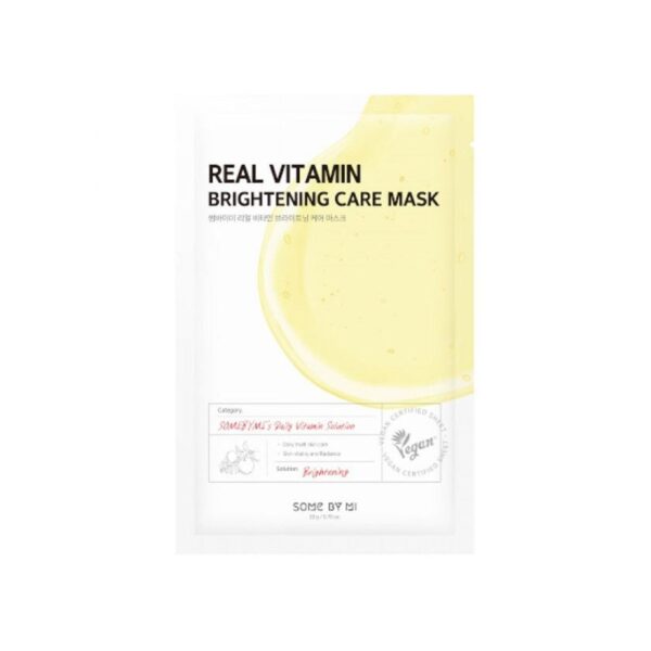 Вітамінна тканинна маска для обличчя з вітамінами С та Е Some By Mi Real Vitamin Brightening Care Mask 20g