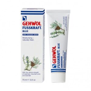 Голубий бальзам для сухої шкіри з олією розмарину, лаванди, гірської сосни, камфори та ментолом Gehwol Fusskraft Blue Intensive Cream 75ml