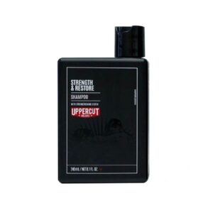 Відновлювальний та зміцнювальний шампунь, що містить біотин (вітамін В3), кератин, кофеїн Uppercut Deluxe Strength and Restore Shampoo 240ml