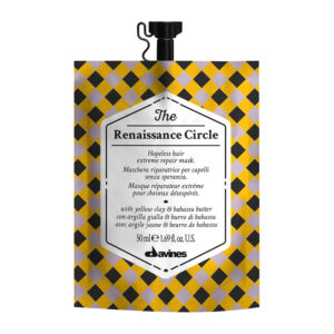 Відновлювальна маска для дуже пошкодженого волосся з жовтою глиною, олією Бабасу, гліцерином Davines The Renaissance Circle 50ml