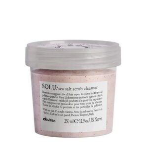 Паста-скраб з морською сіллю, канделільським воском для глибокого очищення шкіри голови всіх типів волосся Davines SOLU Sea Salt Scrub Cleanser 250ml
