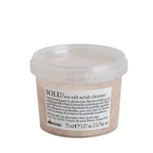 Паста-скраб з морською сіллю та канделільським воском для глибокого очищення шкіри голови всіх типів волосся Davines SOLU Sea Salt Scrub Cleanser 75ml