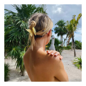 Заколка-метелик для волосся (жовтий) EMI JAY Papillon Clip in Citron