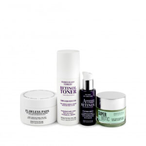 Набір Instytutum ПРОТОКОЛ АНТИЗАПАЛЕННЯ (Пілінг-пади, Відновлювальний крем, Тонік з ретинолом, Серум з ретинолом, шопер)