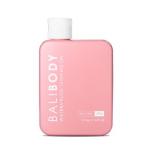 Олія для засмаги з насінням кавуна з фактором захисту від сонячних променів, з олією винограду, кокосу Bali Body Watermelon Tanning Oil SPF6 100ml