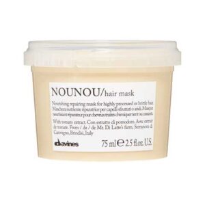 Маска для відновлення та глибокого живлення пошкодженого та ламкого волосся з гліцерином, олією жожоба, оливи, екстрактом томату Davines NOUNOU Hair Mask 75ml