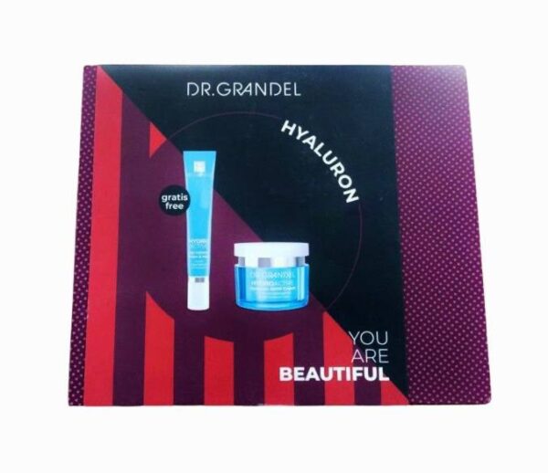 Набір для догляду за обличчям Dr. Grandel Gift Box Hyaluron (Hydro Active Eye Contour Cream Mask 20ml, Hyaluron Refill Cream 50ml)