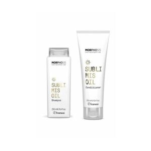 Набір для жорсткого, сухого волосся з комплексом олій та жирних кислот Framesi Kit Morphosis Retail Pack Sublimis Oil (Sublimis Oil Shampoo, Sublimis Oil Conditioner)