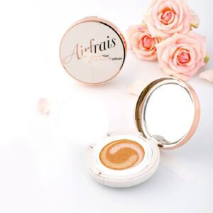 Зволожувальний кушон на основі есенції маточного молочка, есенції троянди, олії авокадо AIRFRAIS ESSENTIAL UV MULTI CUSHION SPF50+/PA +++ № 21 15g*2ea