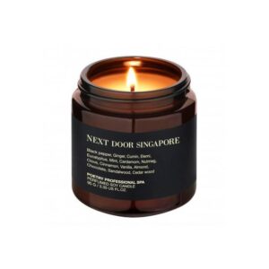 Свічка для масажу з ароматом ванілі, імбиру, кориці, мигдалю, мускусу, тютюну POETRY HOME Next Door Singapore 95g