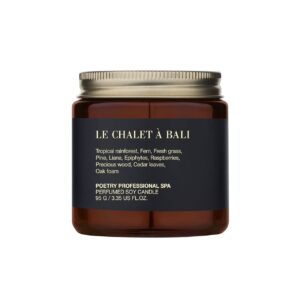 Свічка для масажу з ароматом деревини, папороті, смоли дуба, сосни, тропічного лісу POETRY HOME Le Chalet A Bali 95g