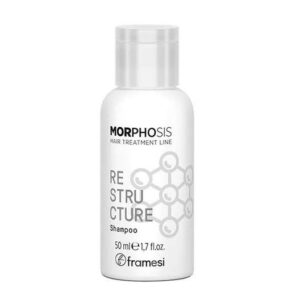 Відновлювальний шампунь для пошкодженого волосся з ферментованим рисом, веганським колагеном та пептидами Framesi Morphosis Restructure Shampoo 50ml