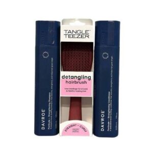 Акція Зміцнювальний набір для волосся (шампунь 325 мл, кондиціонер 325 мл, розчіска tangle teezer, пакет подарунковий) Davroe Fortitude Strengthening