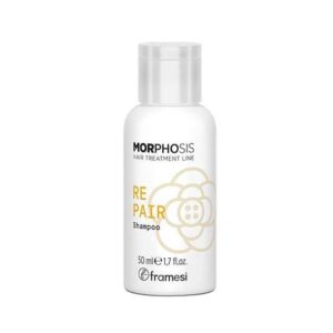 Глибоко відновлювальний шампунь для тьмяного волосся з олією камелії, рослинним мікрокератином та керамідами Framesi Morphosis Repair Shampoo 50ml