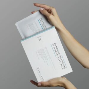 Зволожувальна тканинна маска з заспокійливою та антивіковою дією з екстрактом календули, гіалуроновою кислотою USOLAB Bio Moisturizing Hydrating Hyaluron Mask 30ml