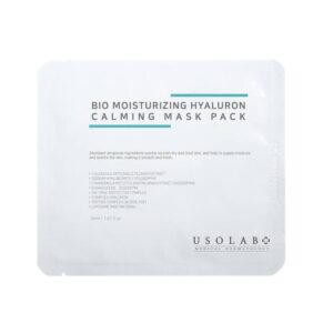Зволожувальна тканинна маска з заспокійливою та антивіковою дією з екстрактом календули, гіалуроновою кислотою USOLAB Bio Moisturizing Hydrating Hyaluron Mask 30ml