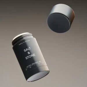 Натуральний дезодорант для чутливої шкіри з ароматом сандалового дерева та ветиверу (Формула 2) SALT STONE Natural Deodorant Gel Santal Vetiver 75g