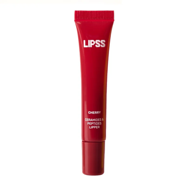 Блиск для губ червоний з ароматом черешні LIPSS Cherry Ceramides Peptides Lipper 8ml