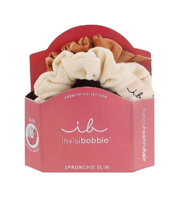 Резинка-браслет для волосся Invisibobble Sprunchie Slim Premium Creme De Caramel 2шт