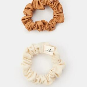 Резинка-браслет для волосся білий, шкіряний Invisibobble Sprunchie Slim Premium Creme De Caramel 2шт