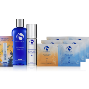 Набір для бездоганної шкіри iS CLINICAL The Skin Renewal Collection (Cleansing Complex, Active Peel System, Reparative Moisture Emulsion, Retinol+ Emulsion 0.3, Deluxe Travel Bag)