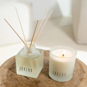 Подарунковий набір Затишні моменти (аромадифузор для дому 100 мл, ароматична свічка 120 гр) JANZEN Cosy Moments Black 22