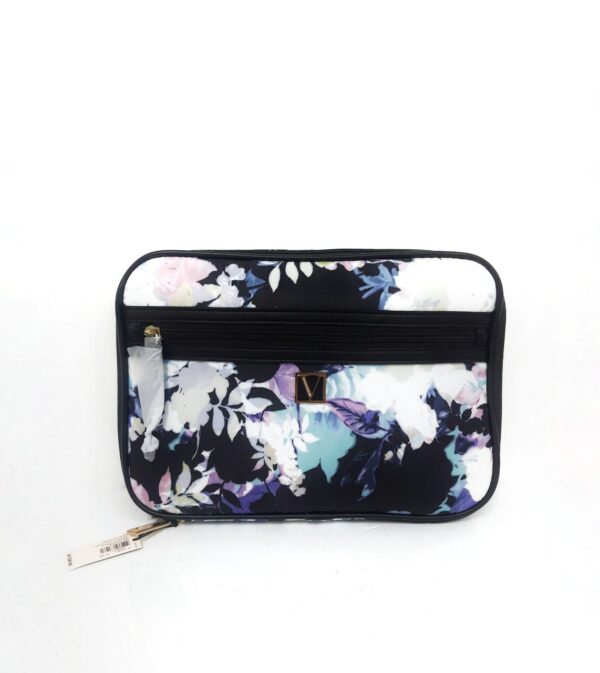 Косметичка VICTORIAS SECRET Bra Travel Case Bag (Чорна в квіти)