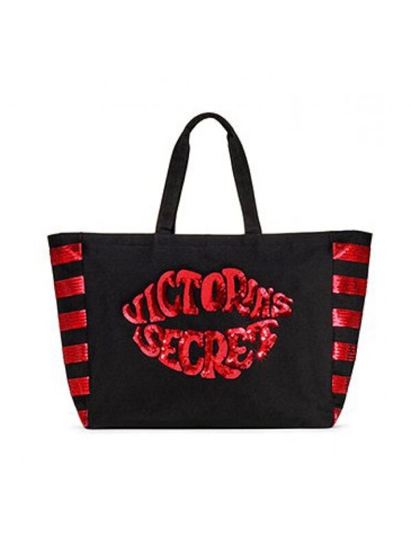 Сумка VICTORIAS SECRET чорна з червоним