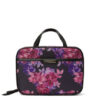 Косметичка Бюті кейс органайзер VICTORIAS SECRET Hanging Cosmetic Case чорна з квітками