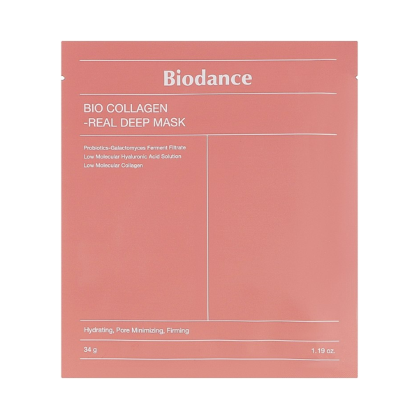 Гідрогелева нічна тканинна маска для глибокого зволоження з колагеном, ніацинамідом, екстрактом кореня ірису Biodance Bio Collagen Real Deep Mask 34g