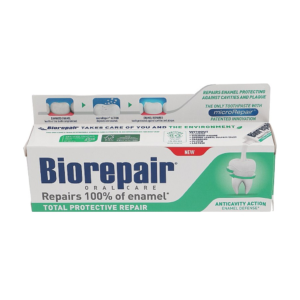 Зубна паста Biorepair Biomimetischer Zink-Hydroxylapatit Абсолютний захист та відновлення Advanced з підвищеним вмістом 22% наногідроксиапатиту 75ml