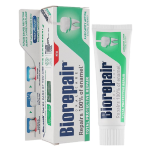 Зубна паста Biorepair Biomimetischer Zink-Hydroxylapatit Абсолютний захист та відновлення Advanced з підвищеним вмістом 22% наногідроксиапатиту 75ml