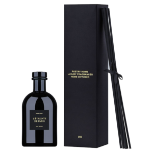 Парфумований дифузор з ароматом апельсина, бергамоту, ванілі, пачулі, полуниці, троянди, чорного перцю POETRY HOME L’etreinte De Paris (round) 250ml